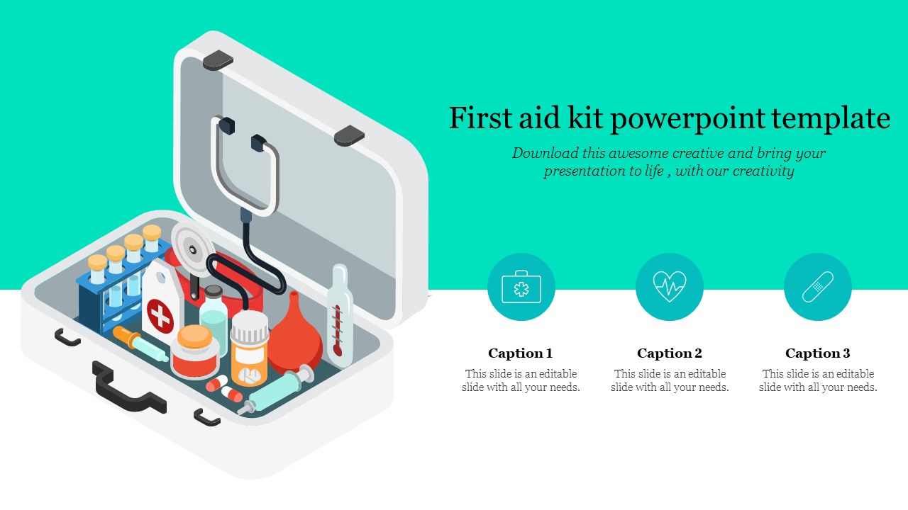 First aid kit powerpoint template 